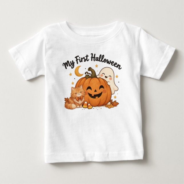Camiseta bebê no halloween  (Frente)