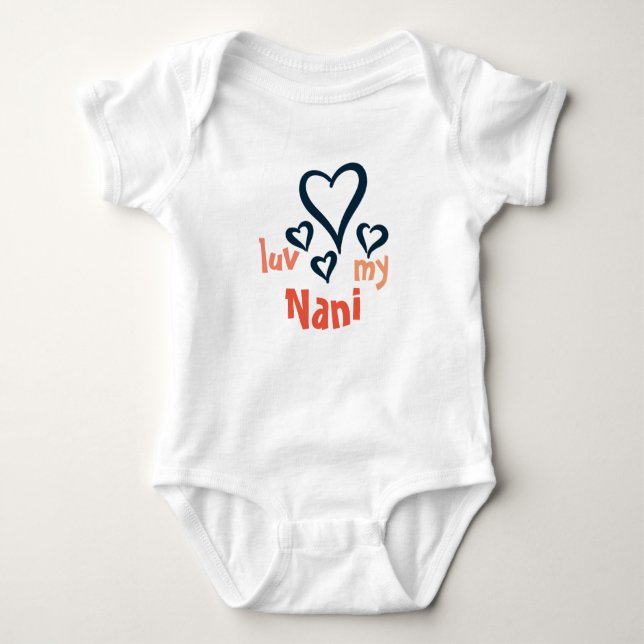 Camiseta Bebê Onsie - Luv de Desi meu Nani 1 (Frente)