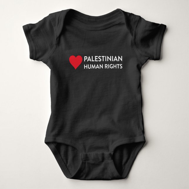 Camiseta Bebê palestino dos direitos humanos um Bodysuit da (Frente)