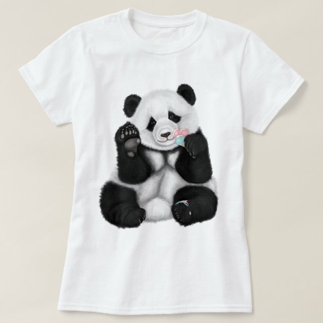 Camiseta Bebê panda (Frente do Design)