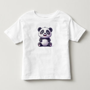 Camiseta Bebê Panda de Desenho Animado Fofo