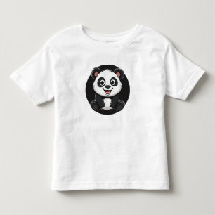 Camiseta Bebê Panda de Desenho Animado Fofo