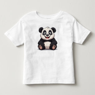 Camiseta Bebê Panda de Desenho Animado Fofo