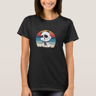 Camiseta Bebê Panda Urso Karatê Engraçado Clássico Dabbing