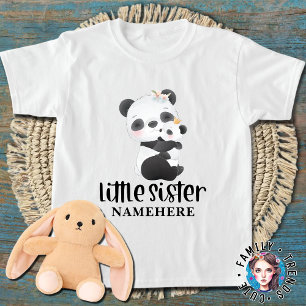 Camiseta Bebê Pandas Watercolor Irmãozinha