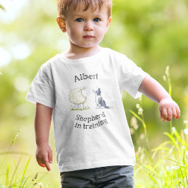 Camiseta Bebê pastor, ovelha e ovelha