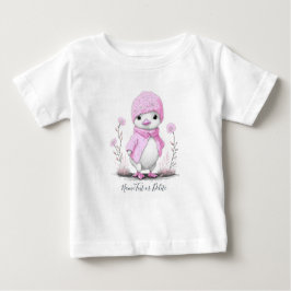 Camiseta Bebê Pato Aquarela Rosa