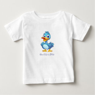 Camiseta Bebê Pato Azul