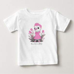 Camiseta Bebê Pato Rosa