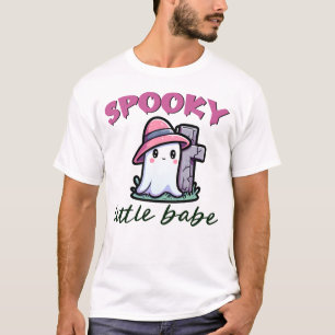 Camiseta Bebê Pequeno Sinistro Assustador Feliz Dia das Bru