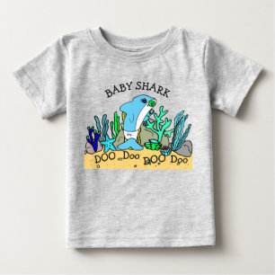 Camiseta Bebê personalizado do tubarão do bebê