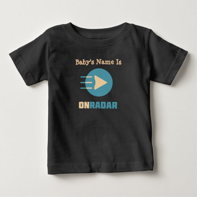 Camiseta Bebê Personalizado No Radar (Frente)