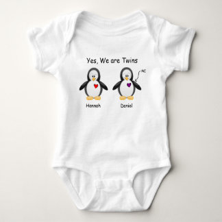 Camiseta Bebê personalizado sim, nós somos pinguim dos