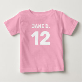 Camiseta Bebê personalizável rosa (designe na frente e nas 