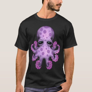 Camiseta Bebê polvo roxo fofo