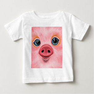 Camiseta Bebê Porco Rosa - Sorriso