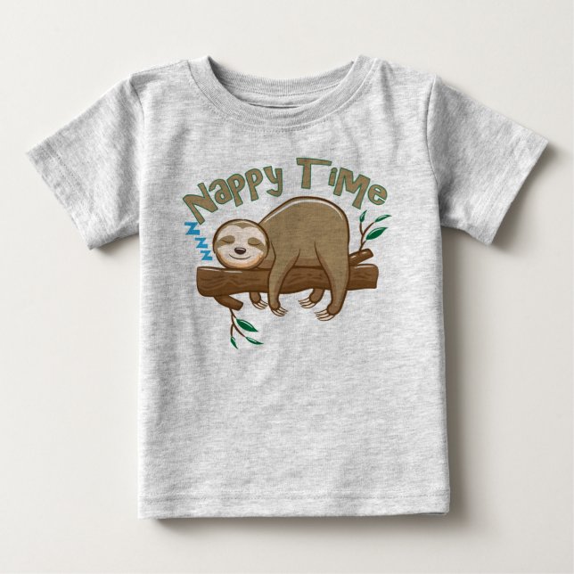 Camiseta Bebê Preguiça Bebê (Frente)