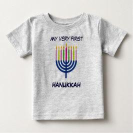 Camiseta Bebê primeiro corpo de Hanukkah
