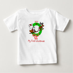 Camiseta Bebê Primeiro Natal