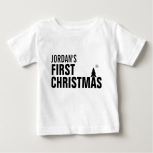 Camiseta Bebê Primeiro Natal Bebê Tutu Bonitão