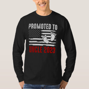 Camiseta Bebê Promovido Ao Tio 2023 Legal Mães Da Família F