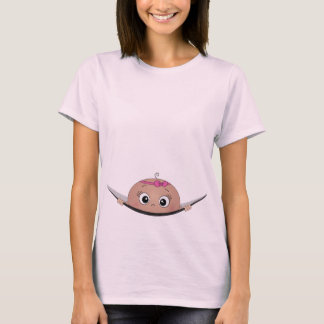 Camiseta Bebé que espreita para fora