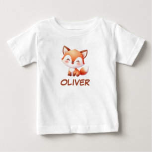 Camiseta Bebê Raposa Fofa Personalizado