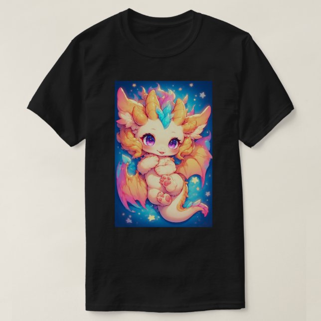 Camiseta Bebê Rave Dragon Anime Arte 01 (Frente do Design)