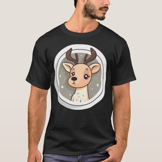 Camiseta Bebê Reindeer Bonito (Frente)