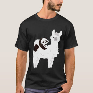 Camiseta Bebê Ridículo Panda Andando Llama Alpaca Animal