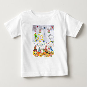 Camiseta Bebê Romper Feliz Natal Feliz Aniversário