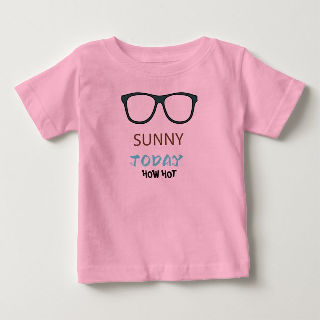 Camiseta Bebê Rosa Fofo de Verão  (Frente)