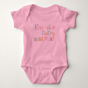 Camiseta Bebê Rosa Irmã Menina Romper