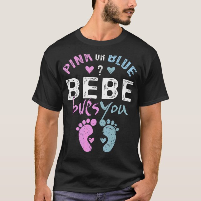 Camiseta Bebe Rosa ou Azul ama sua avó por Grandpare (Frente)