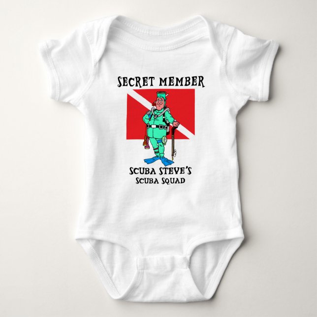 Camiseta Bebê secreto de Steve do MERGULHADOR do membro (Frente)