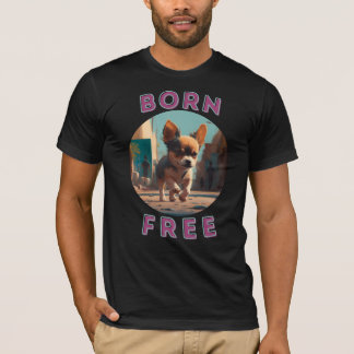 Camiseta Bebê sem nascer. Adorei cães, adoro a liberdade. C
