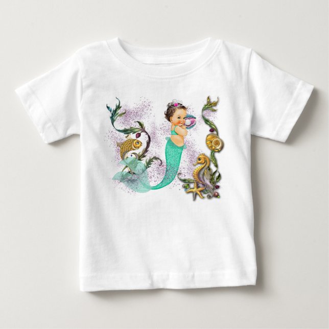 Camiseta Bebê Sereia (Frente)