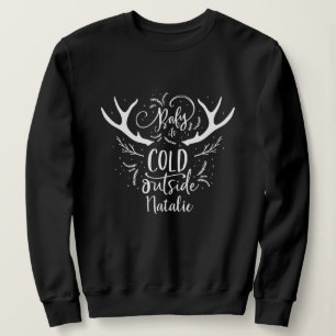 Camiseta Bebê seu feriado exterior frio da cabeça do vead