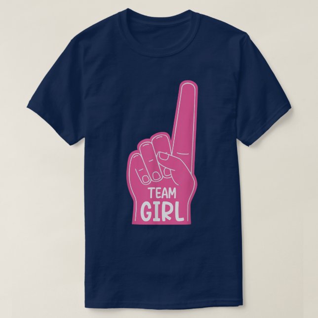 Camiseta Bebê Sexo Reveal Equipe de Anunciante Garota (Frente do Design)