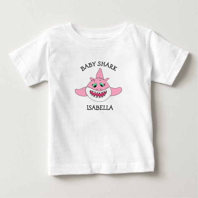 Camiseta Bebê Shark Bebês Personalizados (Frente)