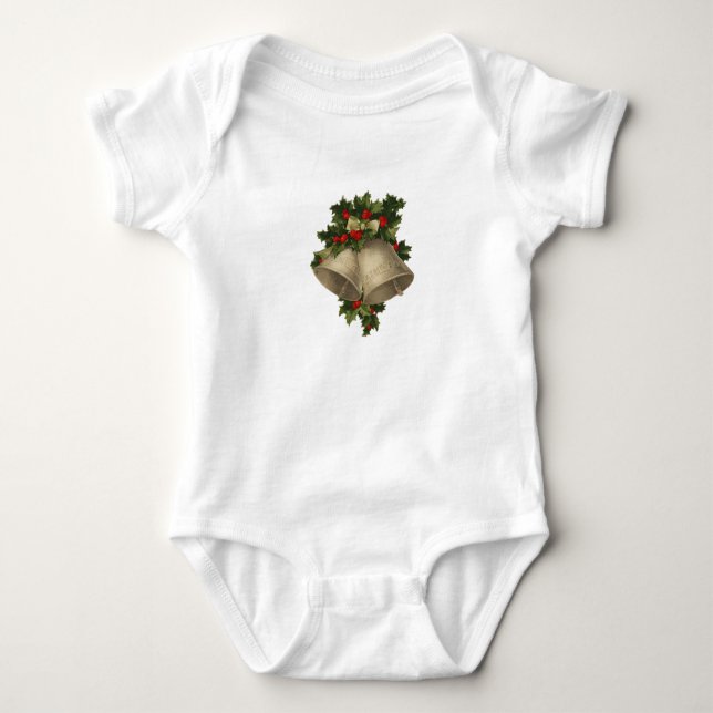 Camiseta Bébé Sinos de Natal (Frente)