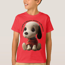 Camiseta Bebê Snoopy-Força em Silêncio, Poder em Presença