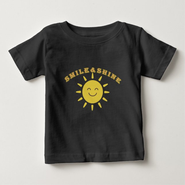 Camiseta Bebê Sol Sorridente Fofo (Frente)