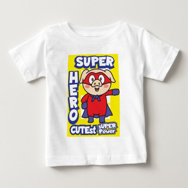 Camiseta Bebê super herói (Frente)