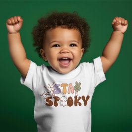Camiseta Bebê super legal Halloween "Keep Spooky" Bebês