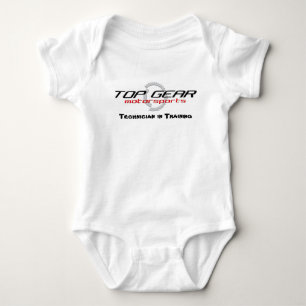 Camiseta Bebê superior do treinamento da engrenagem
