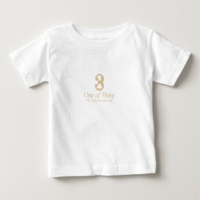 Camiseta Bebê superior | OneofThree (Frente)