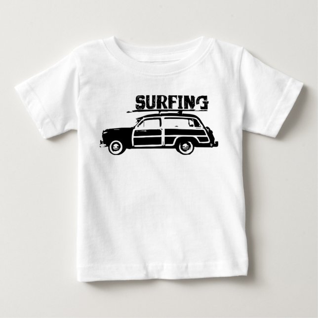 Camiseta Bebê surfando (Frente)