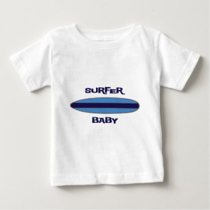 Camiseta Bebê Surfista Azul