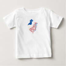 Bebê Tee com Design de Celebração do Galo Francês